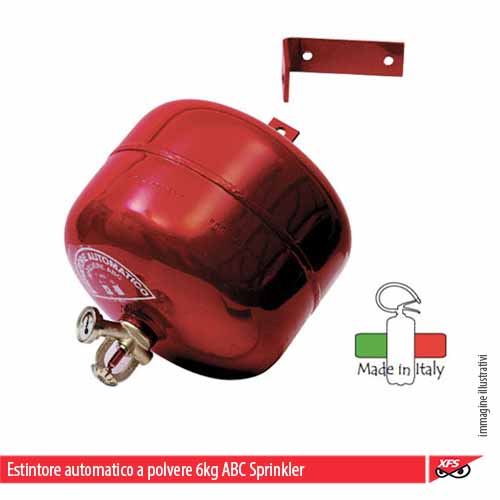 Estintore automatico a Polvere kg 6 ABC Sprinkler » XFIRE
