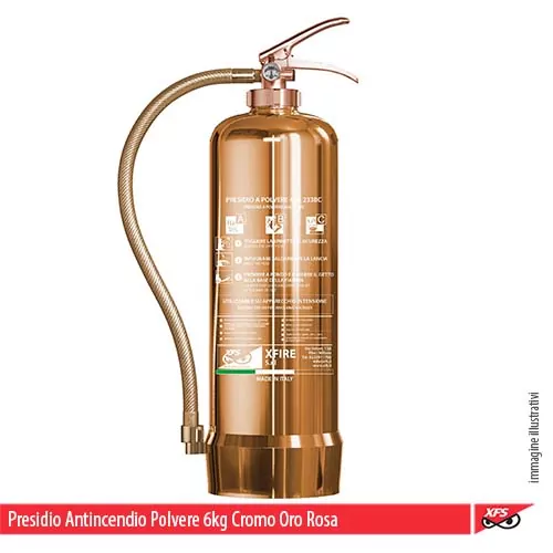 Presidio Antincendio a Polvere 6kg Cromo Oro Rosa XFS » XFIRE