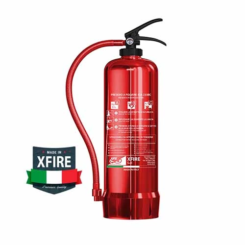 presidio-antincendio-super-cromo-oro-rosso-linea-arq-lineaarq-cromo-estintore-polvere-6kg-xfs-xfire-milano